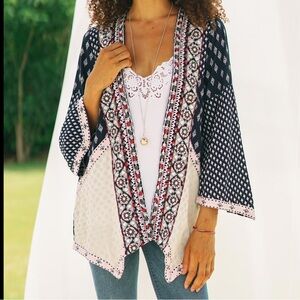 Novica Patchwork Bohemian Spring Cardigan Jacket